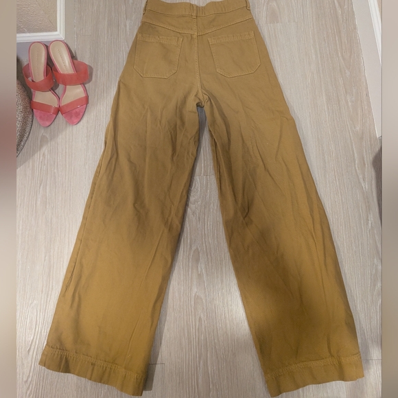 Ba&sh Dixon Cotton Twill Wide Leg Pants in Ocre - Picture 9 of 16